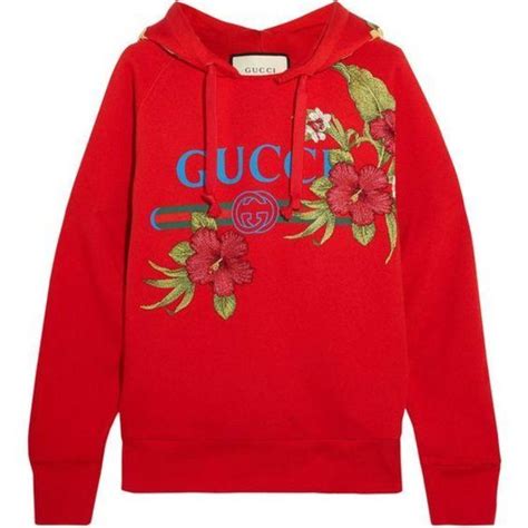 gucci red rose hoodie|Gucci trim tan hoodie.